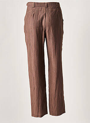 Pantalon droit taille haute taille haute marron CHRISTINE LAURE femme