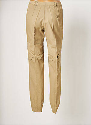 Pantalon droit tissage popeline taille haute beige ALTINA femme