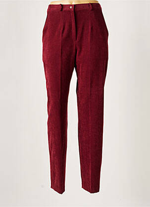 Pantalon droit rouge BRIGITTE SAGET pour femme