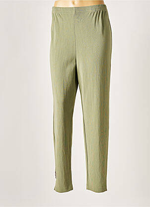Pantalon droit vert BRIGITTE SAGET pour femme