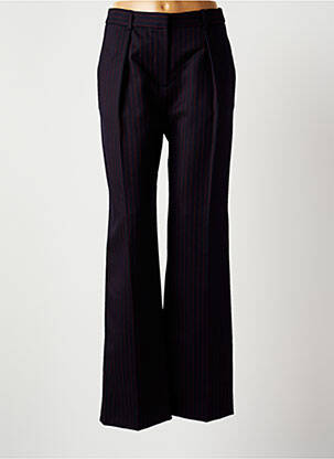 Pantalon large fermeture zippée sous rabat avec crochet taille normale violet INES DE LA FRESSANGE femme