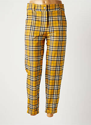 Pantalon 7/8 stretch taille normale jaune MARGAUX LONNBERG femme