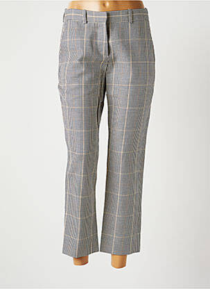 Pantalon 7/8 fermeture zippée sous rabat avec crochet taille normale bleu INES DE LA FRESSANGE femme