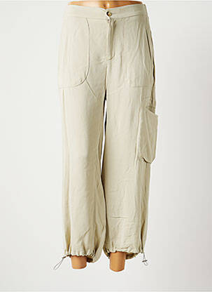Pantalon 7/8 taille élastique taille normale beige FABIANA FILIPPI femme