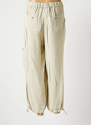 Pantalon 7/8 taille élastique taille normale beige FABIANA FILIPPI femme