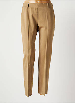 Pantalon 7/8 stretch taille normale beige ALBERTO BIANI femme