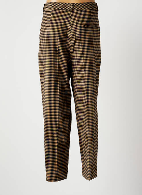 Pantalon chino fermeture zippée sous rabat avec crochet taille normale beige ALBERTO BIANI femme