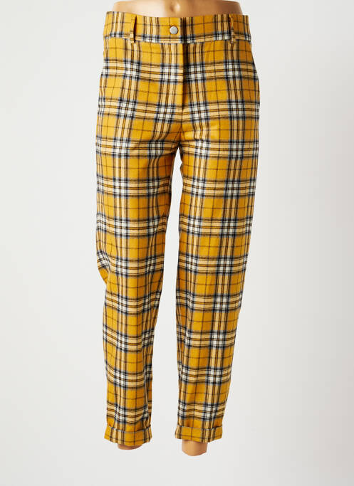 Pantalon 7/8 stretch taille normale jaune MARGAUX LONNBERG femme