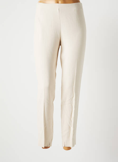 Pantalon droit beige ANTONELLI FIRENZE pour femme