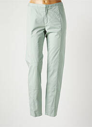 Pantalon chino tissage popeline taille normale vert FABIANA FILIPPI femme