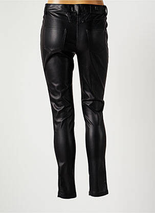 Pantalon slim taille haute taille haute noir MENSI COLLEZIONE femme