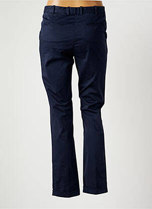 Pantalon chino tissage popeline taille normale bleu MDP femme