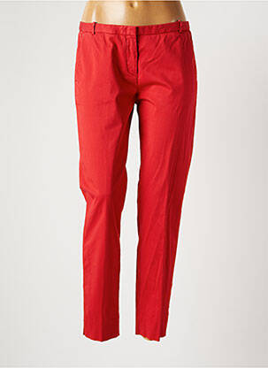 Pantalon chino tissage popeline taille normale rouge FABIANA FILIPPI femme