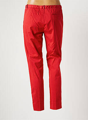 Pantalon chino tissage popeline taille normale rouge FABIANA FILIPPI femme