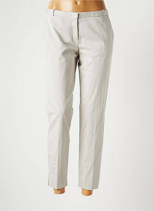 Pantalon chino tissage popeline taille normale gris FABIANA FILIPPI femme