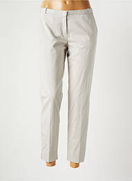 Pantalon chino tissage popeline taille normale gris FABIANA FILIPPI femme