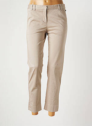 Pantalon chino tissage popeline taille normale beige FABIANA FILIPPI femme