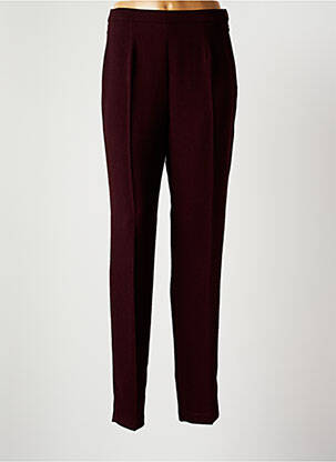 Pantalon slim taille haute taille haute rouge CHRISTINE LAURE femme