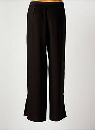 Pantalon large tissage crêpe taille haute marron CLAUDE BAUER femme