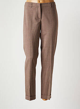 Pantalon droit stretch taille normale marron FABIANA FILIPPI femme