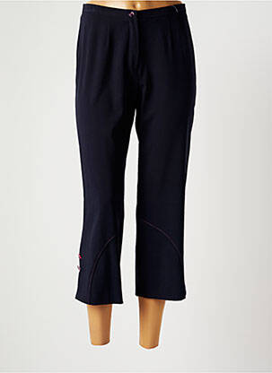 Pantacourt coupe droite taille haute bleu JEAN DELFIN femme