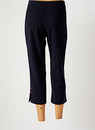 Pantacourt taille haute taille haute bleu JEAN DELFIN femme