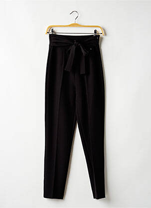 Pantalon slim taille haute taille haute noir ELEONORA AMADEI femme
