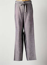Pantalon droit tissage crêpe taille normale gris CHRISTINE LAURE femme