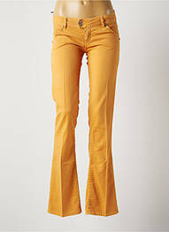 Pantalon large fermeture zippée sous rabat boutonné taille basse orange RA-RE femme