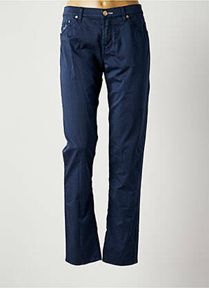 Pantalon slim tissage popeline taille normale bleu JACOB COHEN femme