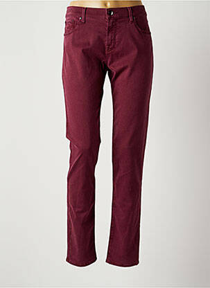 Pantalon droit stretch taille normale rouge JACOB COHEN femme