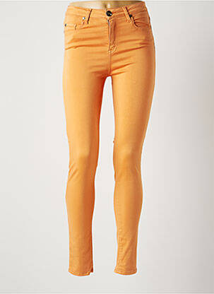 Pantalon slim tissage popeline taille normale orange EMMA & CARO femme
