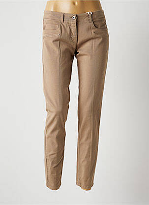 Pantalon 7/8 stretch taille normale marron FABIANA FILIPPI femme