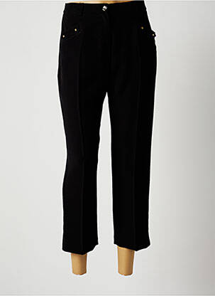 Pantacourt stretch taille normale noir CHRISTINE LAURE femme