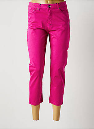 Pantacourt stretch taille normale rose EMMA & CARO femme