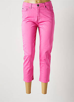 Pantacourt stretch taille normale rose EMMA & CARO femme