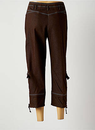 Pantacourt stretch taille normale marron CHRISTINE LAURE femme