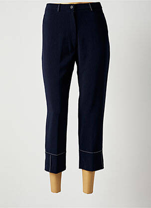 Pantacourt stretch taille normale bleu CHRISTINE LAURE femme