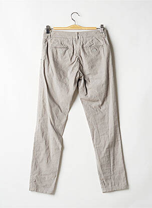 Pantalon 7/8 tissage popeline taille normale gris MDP femme