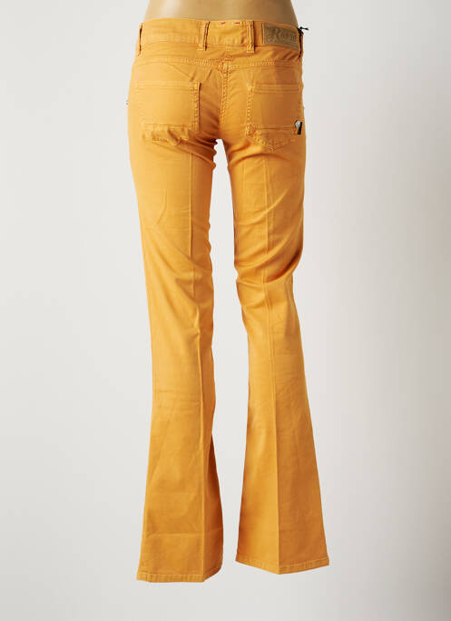 Pantalon large fermeture zippée sous rabat boutonné taille basse orange RA-RE femme