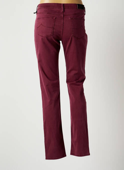 Pantalon droit stretch taille normale rouge JACOB COHEN femme