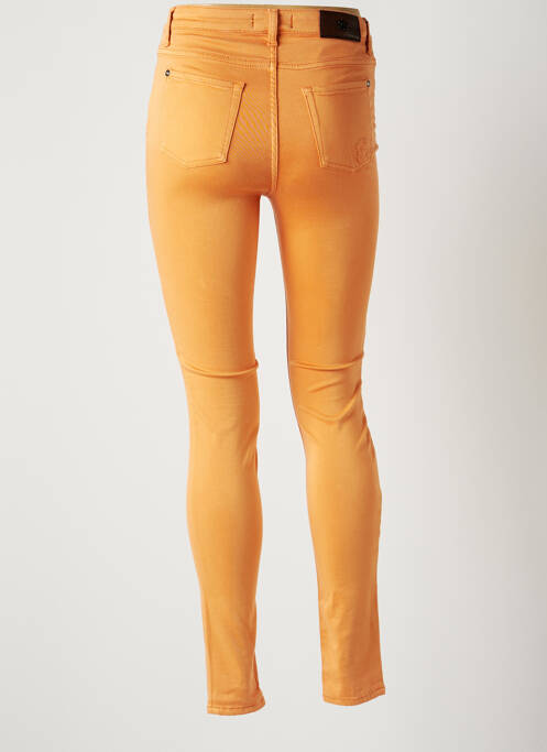 Pantalon slim tissage popeline taille normale orange EMMA & CARO femme