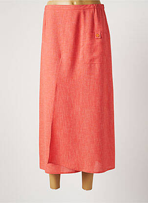 Jupe longue tissage crêpe orange CLAUDE BAUER femme