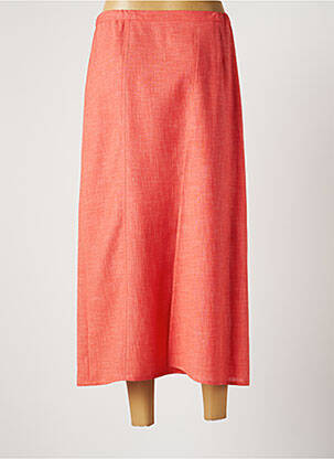 Jupe longue coupe asymétrique orange CLAUDE BAUER femme