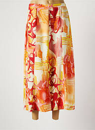Jupe longue tissage crêpe orange GRIFFON femme