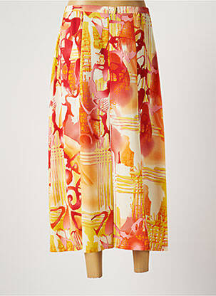 Jupe longue imprimé fantaisie orange GRIFFON femme