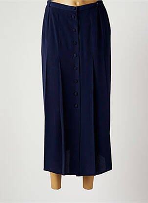 Jupe longue tissage crêpe bleu CLAUDE BAUER femme