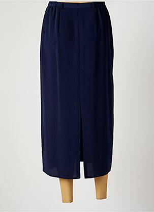 Jupe longue tissage crêpe bleu CLAUDE BAUER femme
