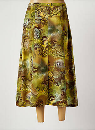 Jupe longue imprimé fantaisie vert GRIFFON femme