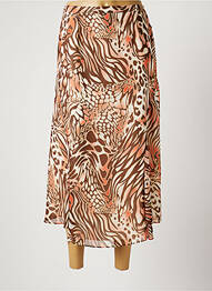 Jupe longue tissage crêpe orange CLAUDE BAUER femme